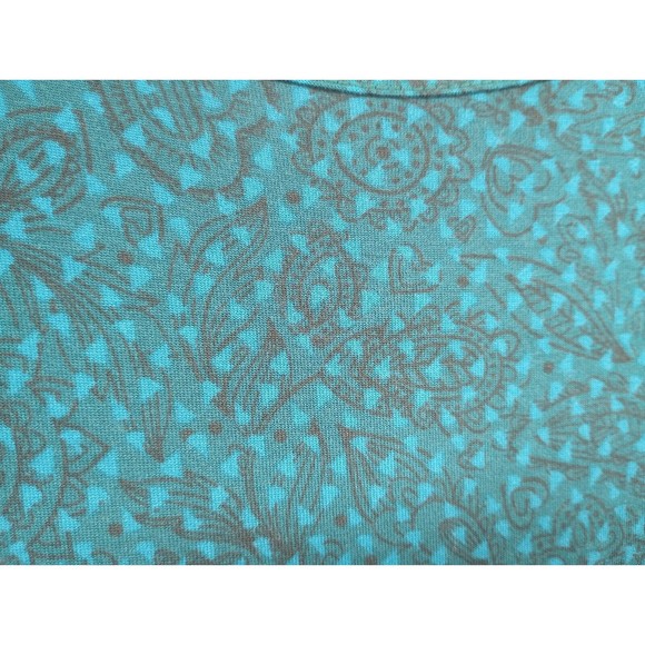 NWT LuLaRoe Dress SZ M Sheath Stretch Julia Style Turquoise 3/4 Sleeves Knee Len - Picture 8 of 16